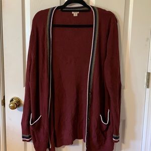 Mossimo supply co. Plus sized Maroon cardigan